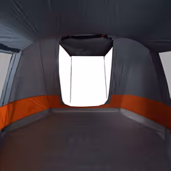 vidaXL Camping Tent Tunnel 4-Person Lightweight Tent Grey & Orange Waterproof - Additional view 9