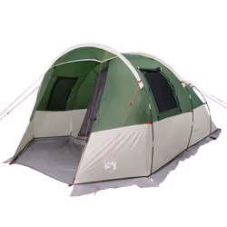 vidaXL Camping Tent Tunnel 4-Person Lightweight Dome Tent Green Waterproof - green