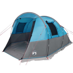 vidaXL Camping Tent Tunnel 4-Person Lightweight Dome Tent Green Waterproof - blue