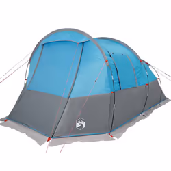 vidaXL Camping Tent Tunnel 4-Person Lightweight Dome Tent Green Waterproof - blue - Additional view 4