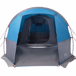 vidaXL Camping Tent Tunnel 4-Person Lightweight Dome Tent Green Waterproof - blue - Additional view 5