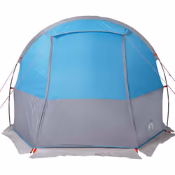 vidaXL Camping Tent Tunnel 4-Person Lightweight Dome Tent Green Waterproof - blue - Additional view 6
