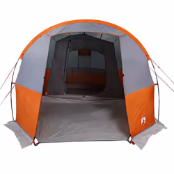 vidaXL Camping Tent Tunnel 4-Person Lightweight Tent Grey & Orange Waterproof - Additional view 5