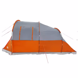 vidaXL Camping Tent Tunnel 4-Person Lightweight Tent Grey & Orange Waterproof - Additional view 7