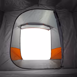 vidaXL Camping Tent Tunnel 4-Person Lightweight Tent Grey & Orange Waterproof - Additional view 9