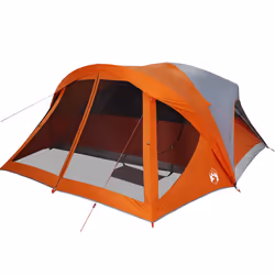 vidaXL Family Tent Cabin 6-Person Camping Tent Lightweight Tent Waterproof - grey and orange - Additional view 4