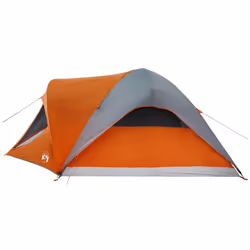 vidaXL Family Tent Cabin 6-Person Camping Tent Lightweight Tent Waterproof - grey and orange - Additional view 7