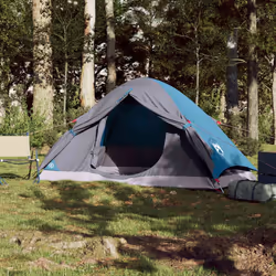 vidaXL Camping Tent Dome 2-Person Lightweight Tent Dome Tent Blue Waterproof