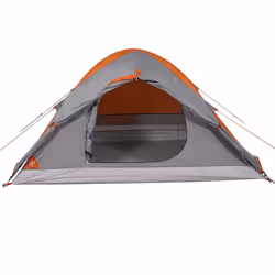 vidaXL Camping Tent Dome 2-Person Lightweight Tent Grey and Orange Waterproof - Additional view 6