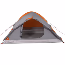 vidaXL Camping Tent Dome 4-Person Lightweight Tent Grey and Orange Waterproof - Additional view 6