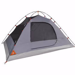 vidaXL Camping Tent Dome 4-Person Lightweight Tent Grey and Orange Waterproof - Additional view 9