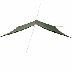 vidaXL Camping Tarp Outdoor Patio Tarpaulin Shelter Sunshade Green Waterproof - Additional view 2