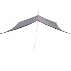 vidaXL Camping Tarp Tarpaulin Shelter Sunshade Grey and Orange Waterproof