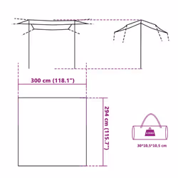 vidaXL Camping Tarp Tarpaulin Shelter Sunshade Grey and Orange Waterproof