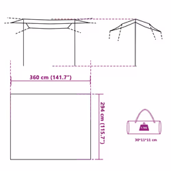 vidaXL Camping Tarp Outdoor Patio Tarpaulin Shelter Sunshade Green Waterproof - Additional view 8