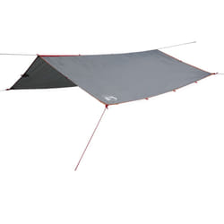 vidaXL Camping Tarp Tarpaulin Shelter Sunshade Grey and Orange Waterproof