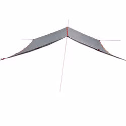 vidaXL Camping Tarp Tarpaulin Shelter Sunshade Grey and Orange Waterproof
