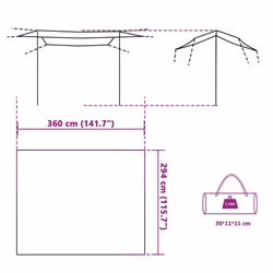 vidaXL Camping Tarp Tarpaulin Shelter Sunshade Grey and Orange Waterproof