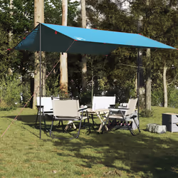 vidaXL Camping Tarp Outdoor Patio Tarpaulin Shelter Sunshade Blue Waterproof - Additional view 2