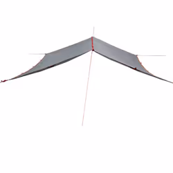vidaXL Camping Tarp Tarpaulin Shelter Sunshade Grey and Orange Waterproof - Additional view 4