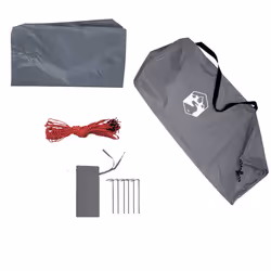 vidaXL Camping Tarp Tarpaulin Shelter Sunshade Grey and Orange Waterproof - Additional view 7