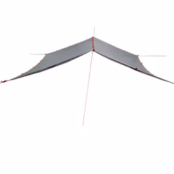 vidaXL Camping Tarp Tarpaulin Shelter Sunshade Grey and Orange Waterproof - Additional view 4