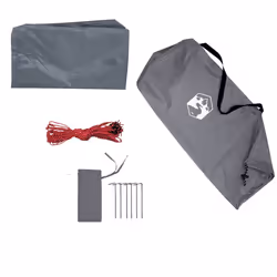vidaXL Camping Tarp Tarpaulin Shelter Sunshade Grey and Orange Waterproof - Additional view 7