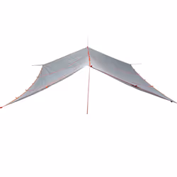 vidaXL Camping Tarp Tarpaulin Shelter Sunshade Grey and Orange Waterproof