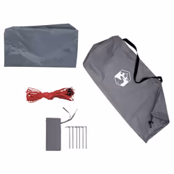 vidaXL Camping Tarp Tarpaulin Shelter Sunshade Grey and Orange Waterproof - Additional view 6