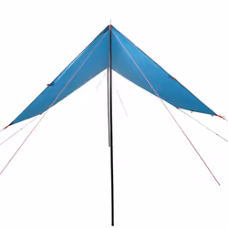 vidaXL Camping Tarp Tarpaulin Shelter Outdoor Sunshade Tent Tarp Waterproof - blue, taffeta