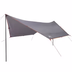 vidaXL Camping Tarp Tarpaulin Shelter Outdoor Sunshade Tent Tarp Waterproof - grey and orange, taffeta