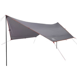 vidaXL Camping Tarp Tarpaulin Shelter Outdoor Sunshade Tent Tarp Waterproof - grey and orange, taffeta