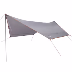 vidaXL Camping Tarp Tarpaulin Shelter Outdoor Sunshade Tent Tarp Waterproof - grey and orange, oxford