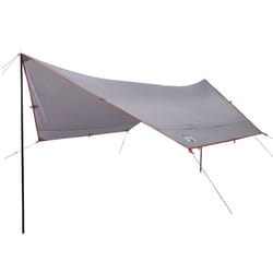 vidaXL Camping Tarp Tarpaulin Shelter Outdoor Sunshade Tent Tarp Waterproof - grey and orange, oxford