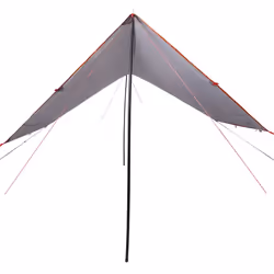 vidaXL Camping Tarp Tarpaulin Shelter Outdoor Sunshade Tent Tarp Waterproof - grey and orange, oxford