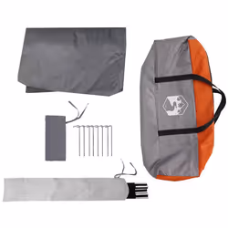 vidaXL Camping Tarp Tarpaulin Shelter Outdoor Sunshade Tent Tarp Waterproof - grey and orange, oxford - Additional view 7