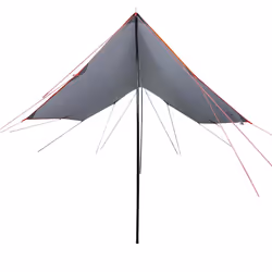 vidaXL Camping Tarp Outdoor Patio Tarpaulin Shelter Sunshade Green Waterproof - grey and orange, oxford - Additional view 2