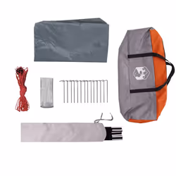 vidaXL Camping Tarp Outdoor Patio Tarpaulin Shelter Sunshade Green Waterproof - grey and orange, oxford - Additional view 6