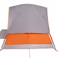 vidaXL Camping Tent Dome 2-Person Lightweight Tent Dome Tent Blue Waterproof - Grey and orange, 215 x 150 x 127 cm - Additional view 7