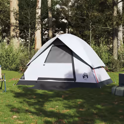vidaXL Family Tent Dome 6-Person Dome Tent White Blackout Fabric Waterproof - white blackout, 2-person - Additional view 2