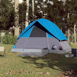 vidaXL Camping Tent Dome 2-Person Lightweight Tent Dome Tent Blue Waterproof - Blue, 213 x 213 x 132 cm - Additional view 2