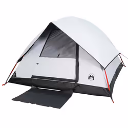 vidaXL Family Tent Dome 6-Person Dome Tent White Blackout Fabric Waterproof - white blackout, 3-person - Additional view 6