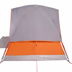 vidaXL Camping Tent Dome 2-Person Lightweight Tent Dome Tent Blue Waterproof - Grey and orange, 215 x 213 x 149/154 cm - Additional view 8