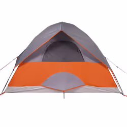vidaXL Camping Tent Dome 2-Person Lightweight Tent Dome Tent Blue Waterproof - Grey and orange, 215 x 213 x 149/154 cm - Additional view 9