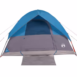 vidaXL Camping Tent Dome 2-Person Lightweight Tent Dome Tent Blue Waterproof - Blue, 305 x 305 x 183 cm - Additional view 4
