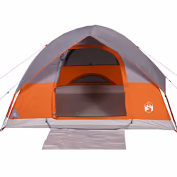 vidaXL Camping Tent Dome 2-Person Lightweight Tent Dome Tent Blue Waterproof - Grey and orange, 305 x 305 x 183 cm - Additional view 6