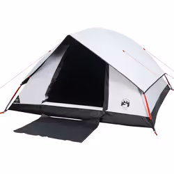 vidaXL Family Tent Dome 6-Person Dome Tent White Blackout Fabric Waterproof - white blackout, 6-person - Additional view 5
