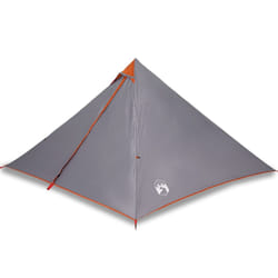 vidaXL Family Tent Tipi 7-Person Outdoor Lightweight Camping Tent Waterproof - Grey and orange
