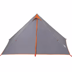 vidaXL Family Tent Tipi 7-Person Outdoor Lightweight Camping Tent Waterproof - Grey and orange - Additional view 4