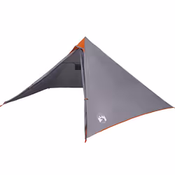 vidaXL Family Tent Tipi 7-Person Outdoor Lightweight Camping Tent Waterproof - Grey and orange - Additional view 5